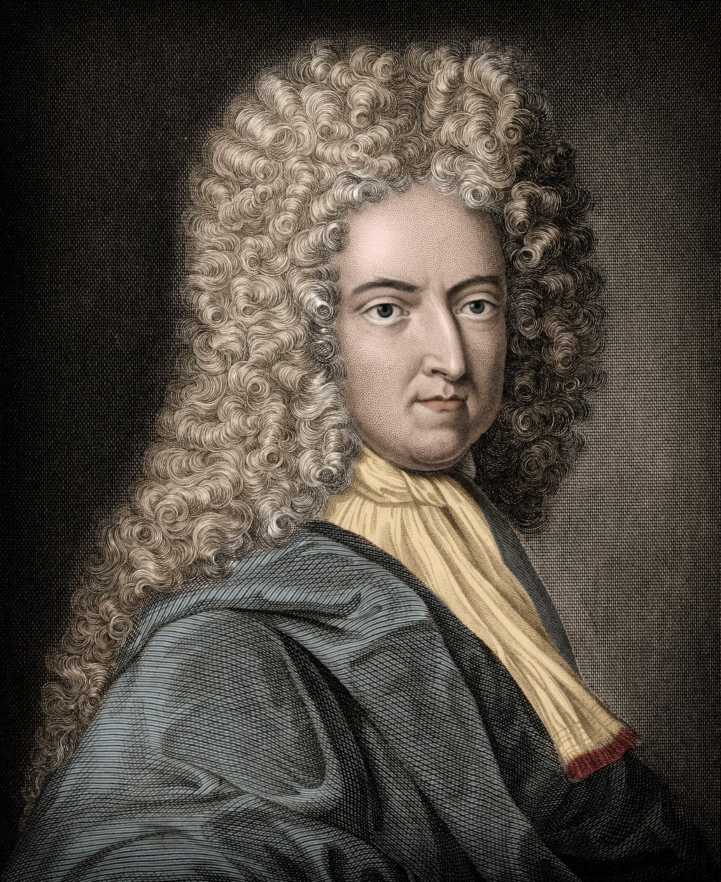Muotokuva Daniel de Foesta tai Defoesta (1660-1731), englantilainen kirjailija ja toimittaja - Daniel Defoe (1660-1731) - englantilainen kirjailija ja toimittaja tekijältä Unknown artist