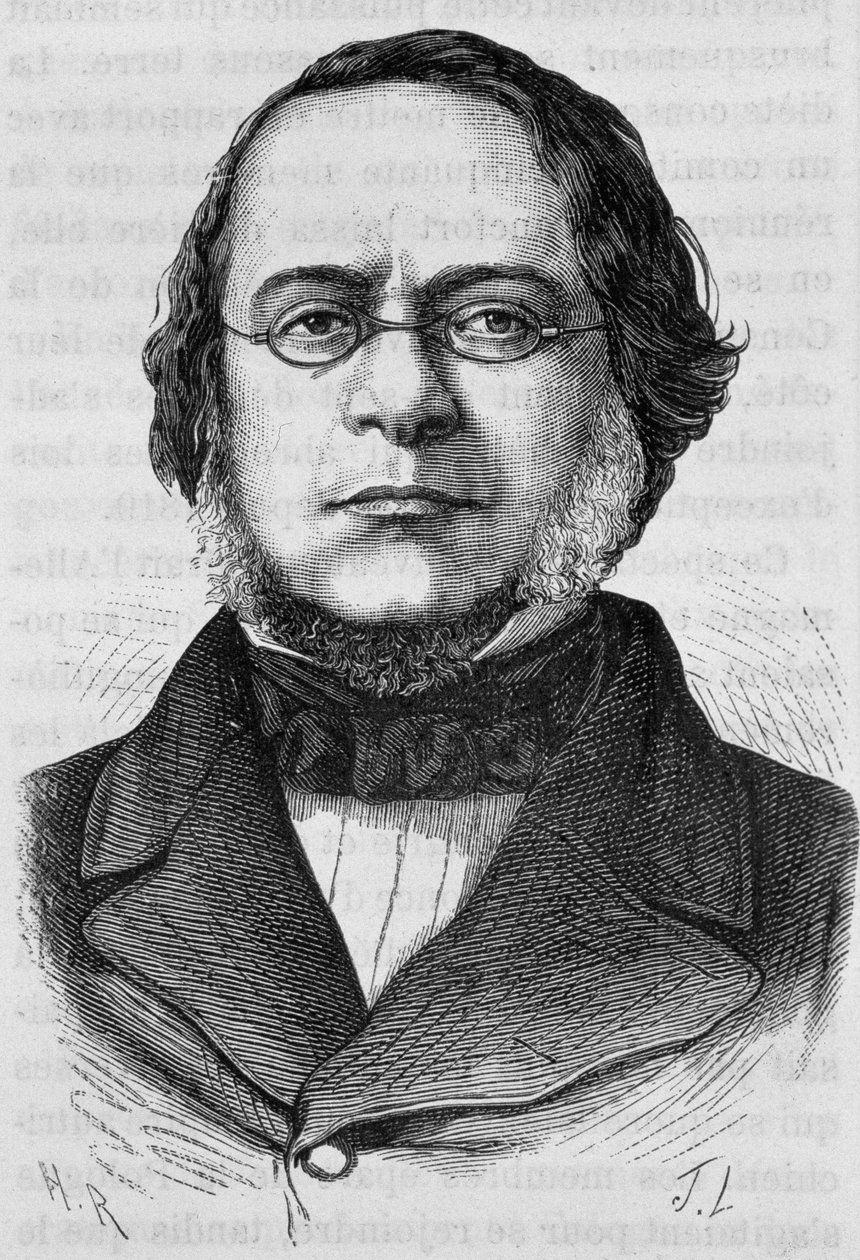 Muotokuva Daniele Maninista (1804 - 1857). Kaiverrus 1800-luvun lopusta H. Martinin teokseen "Histoire de France". tekijältä Unknown artist