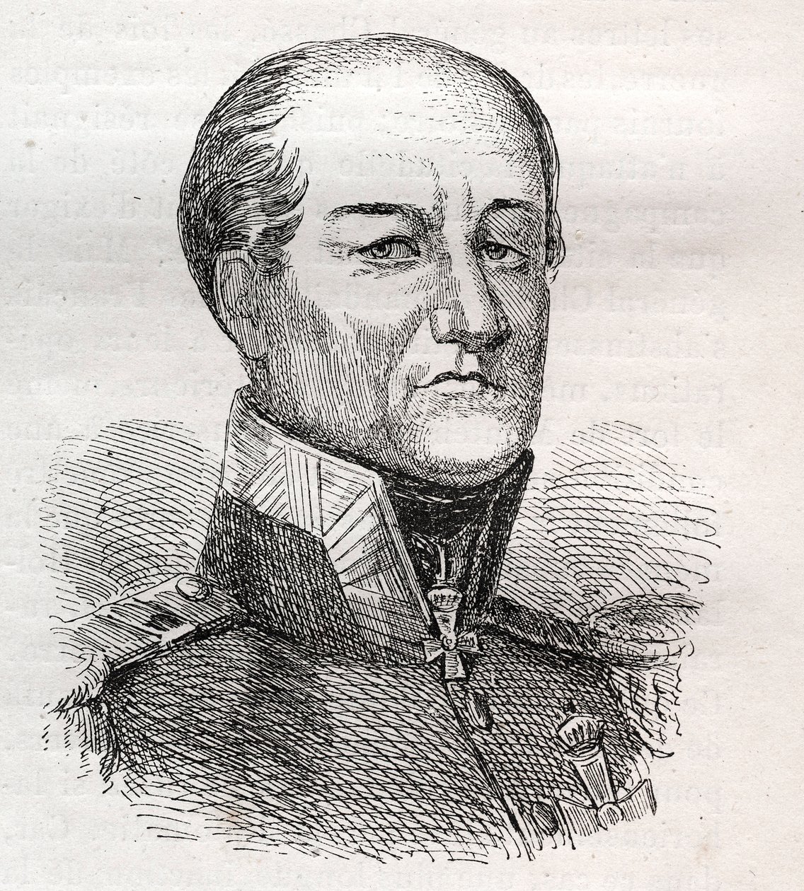 David Hendrikin muotokuva, Baron Chasse 1765-1849 - kaiverrus tekijältä Unknown artist