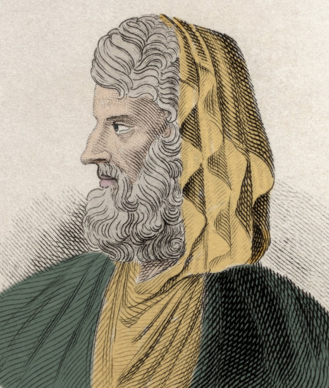 Muotokuva Denysistä Transfugesta (Dionysios tai Dionysios Herakleesta) (n. 330 eKr. - noin 250 eKr.), kreikkalainen stoiikkofilosofi. Kaiverrus 1800-luvulta. tekijältä Unknown artist