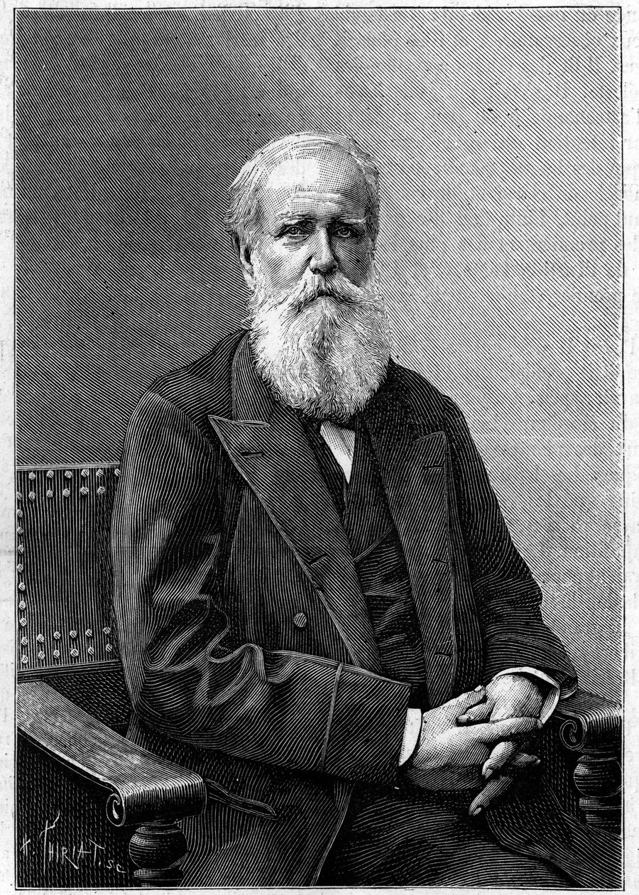 Muotokuva Dom Pedro II:sta Alcantarasta (Pietari II) (1825-1891), Brasilian keisarista. (Nadarin valokuvasta). Kaiverrus "" Luontoon: katsaus tieteisiin ja niiden sovelluksiin taiteeseen ja teollisuuteen "", 12. joulukuuta 1891. tekijältä Unknown artist