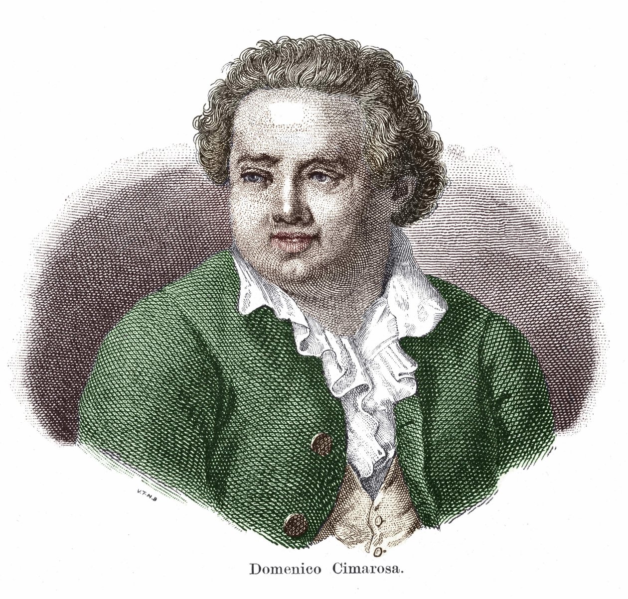 Italian säveltäjän Domenico Cimarosan (1749-1801) muotokuva. tekijältä Unknown artist