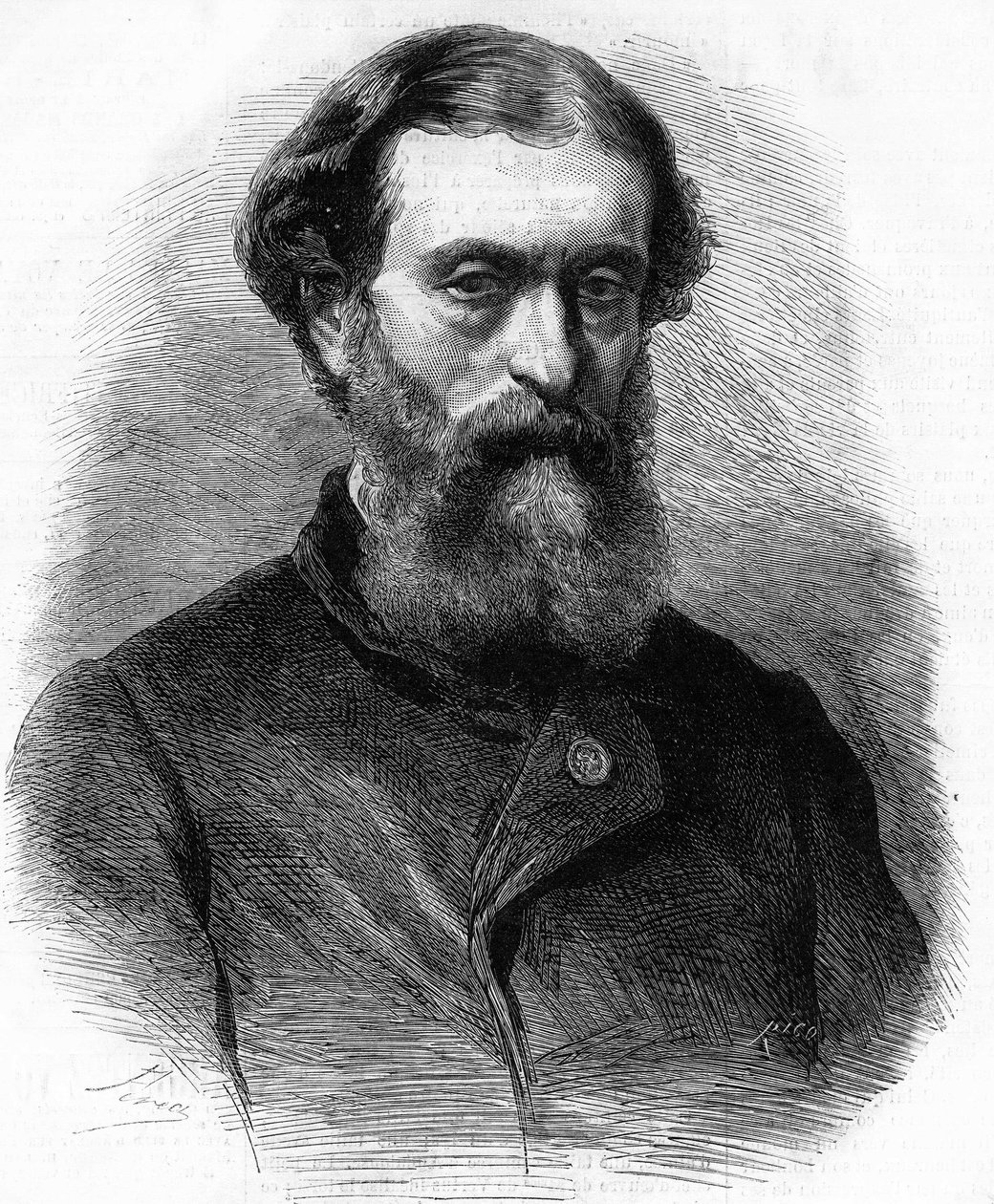 Muotokuva Don Eugenio de Ochoasta (1833-1889), espanjalainen kirjailija ja poliitikko. tekijältä Unknown artist