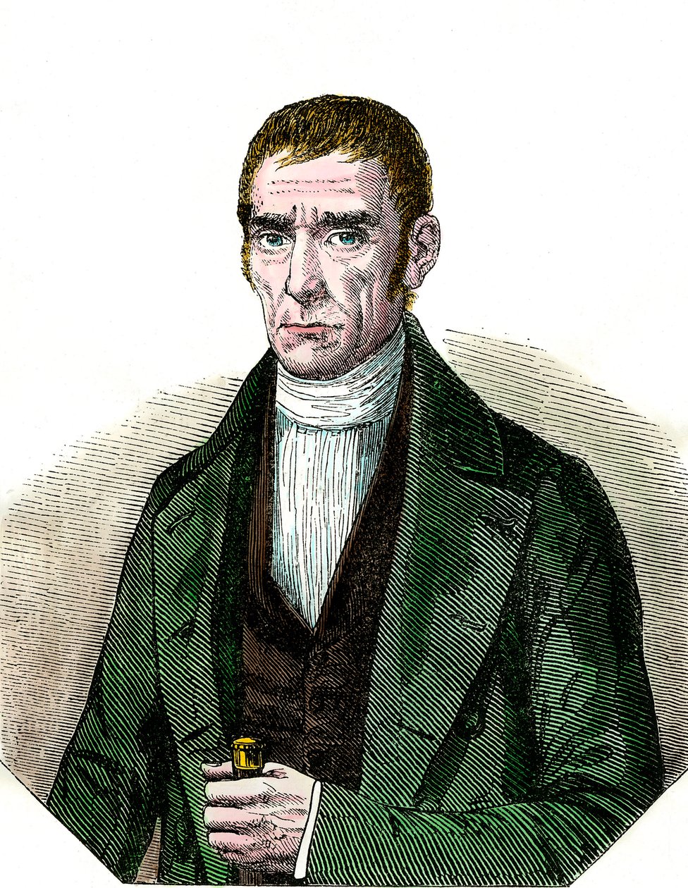 Uruguayn tasavallan presidentin Don Joaquim Suaresin (1781-1868) muotokuva. Kaiverrus 1800-luvulta. Coll. Vinossa. tekijältä Unknown artist