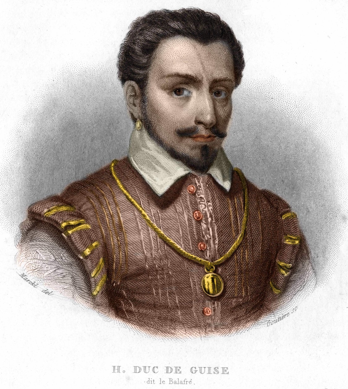 Duke of Guisen muotokuva. François de Lorraine, Aumalen herttua, sitten Guisen toinen herttua, Ranskan kenraaliluutnantti (1519-1563) tekijältä Unknown artist