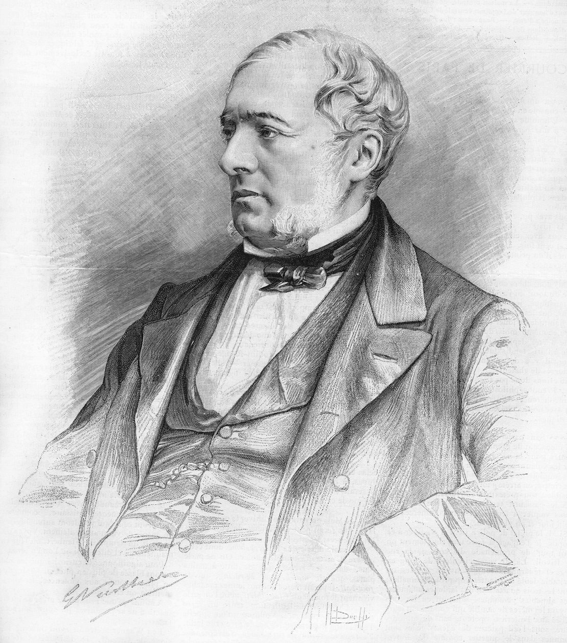 Edouard Chartonin (1807-1890) muotokuva. kirjailija, poliitikko, lakimies ja Saint Simonian. tekijältä Unknown artist