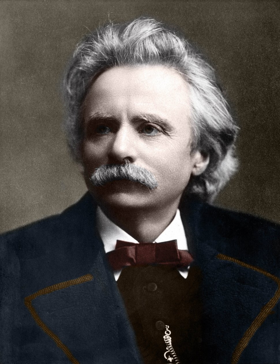 Muotokuva Edvard Griegistä (1843 - 1907), norjalainen säveltäjä. tekijältä Unknown artist