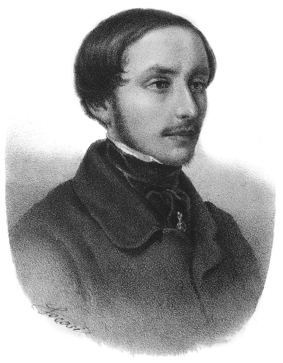 Emilio Dandolon (1830 - 1859) muotokuva italialaisessa Risorgimentossa - kaiverrus tekijältä Unknown artist