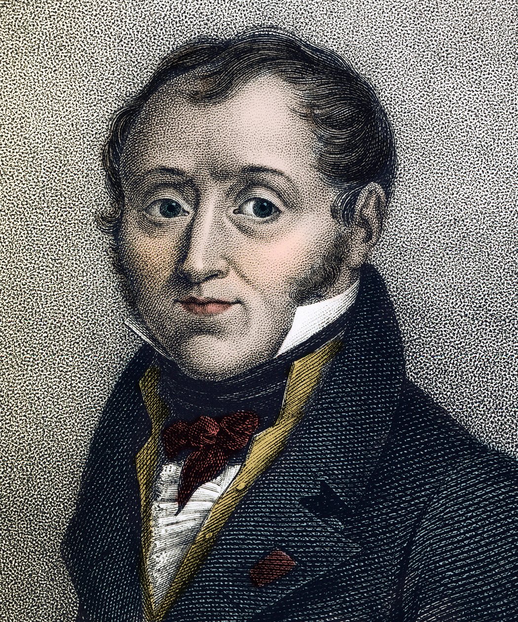 Emmanuel de Las Casesin (1766-1842) muotokuva ranskalainen historioitsija - kaiverrus 1800-luvulta tekijältä Unknown artist