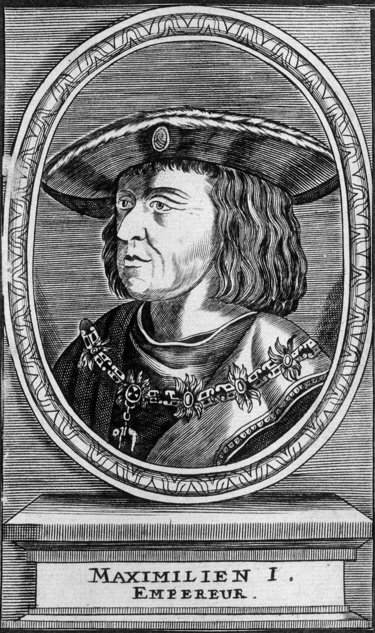 Keisari Maximilian I:n (1459 - 1519) muotokuva, n.d. tekijältä Unknown artist
