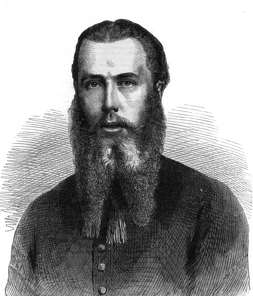 Meksikon keisari Maximilian I:n (1832-1867) muotokuva. Kaiverrus kirjaan "The Illustrous Universe" tekijältä Unknown artist