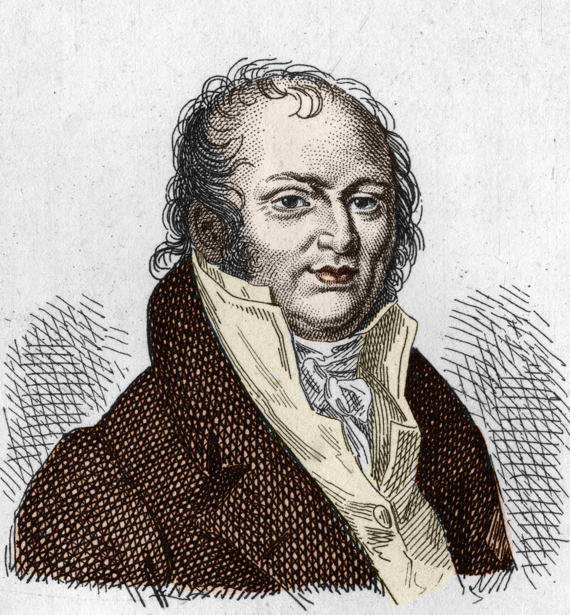 Muotokuva Etienne Geoffroy Saint Hilairesta Saint Hilaire (Saint-Hilaire) (1772-1844), ranskalainen luonnontieteilijä. Kaiverrus vuodelta 1835. tekijältä Unknown artist
