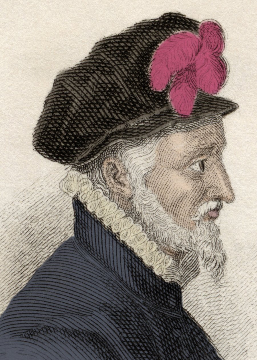 Muotokuva Fadrique Alvarez de Toledosta ja Enriquez de Guzmanista (1537-1583), Alban neljäs herttua, Huescarin herttua, Korean markiisi ja Calatravan ritarikunnan suurkomentaja. Kaiverrus 1800-luvulta. tekijältä Unknown artist