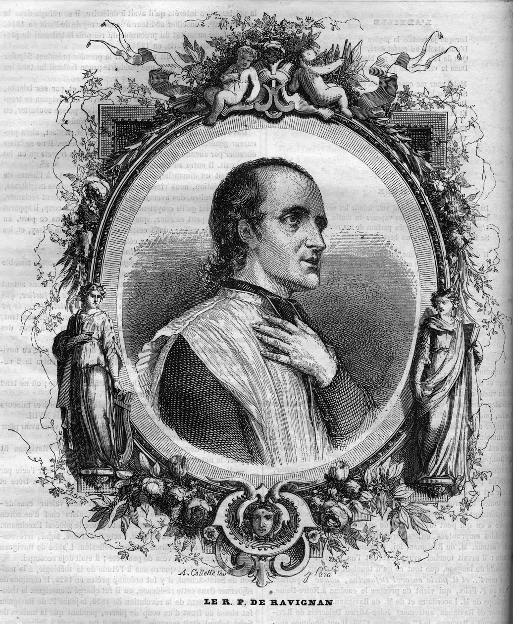 Isä Delacroix de Ravignan (1795-1858), ranskalaisen jesuiitta, muotokuva. tekijältä Unknown artist