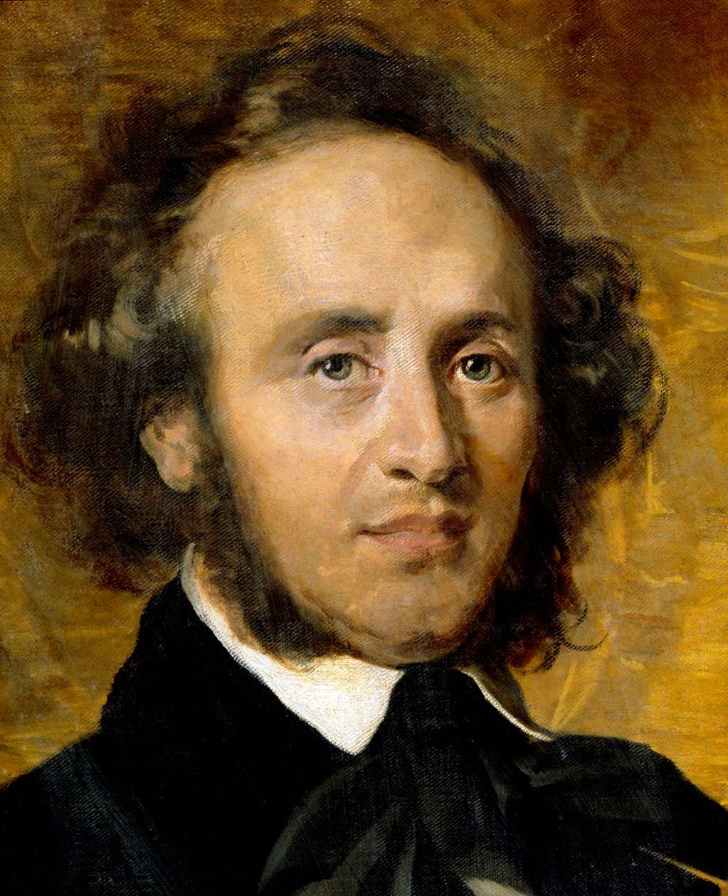 Felix Mendelssohn Bartholdyn (1809-1847) muotokuva saksalaisesta säveltäjästä. tekijältä Unknown artist