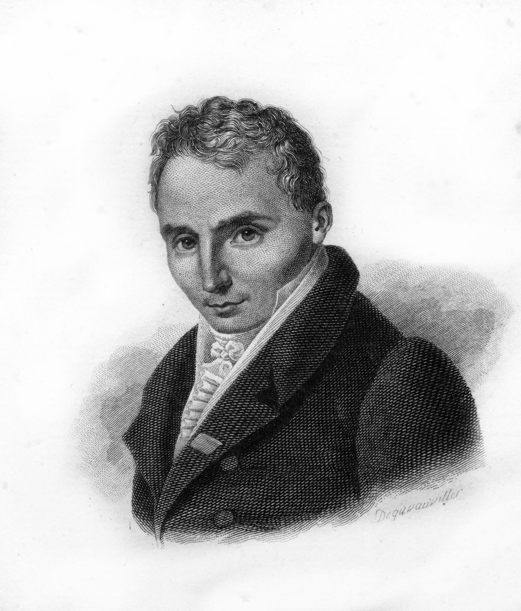 Ranskalaisen säveltäjän Ferdinand Heroldin (1791-1833) muotokuva - kaiverrus 1800-luvulta tekijältä Unknown artist