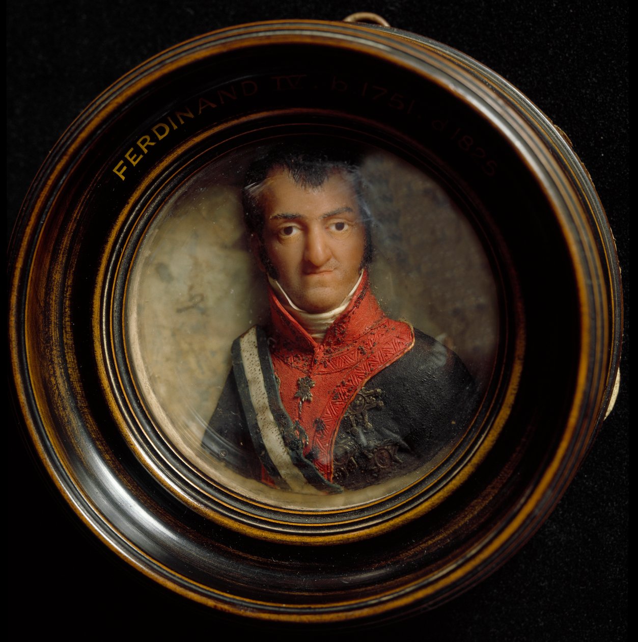 Muotokuva Ferdinand I:stä Bourbonista tai Ferdinand IV:stä (1751-1825), Napolin kuninkaasta Vahasta tehty veistos. Firenze, Museo Nazionale del Bargello tekijältä Unknown artist
