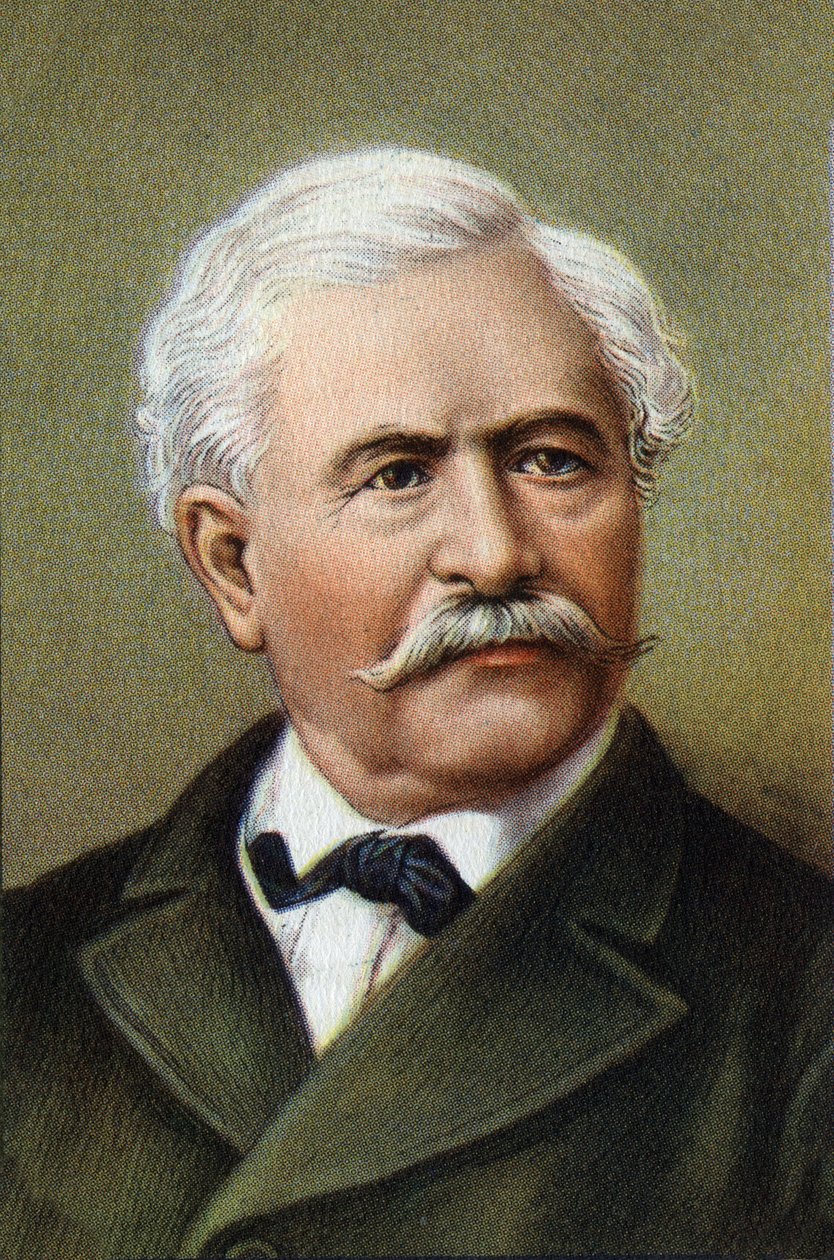 Ranskalaisen diplomaatin ja yrittäjän Ferdinand de Lessepsin (1805-1894) muotokuva. tekijältä Unknown Artist