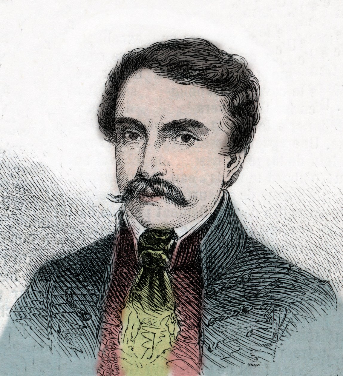 Ferenc Deakin (1803-1876), unkarilaisen poliitikon muotokuva - Kaiverrus kirjasta "Kunnollinen maailma" tekijältä Unknown artist