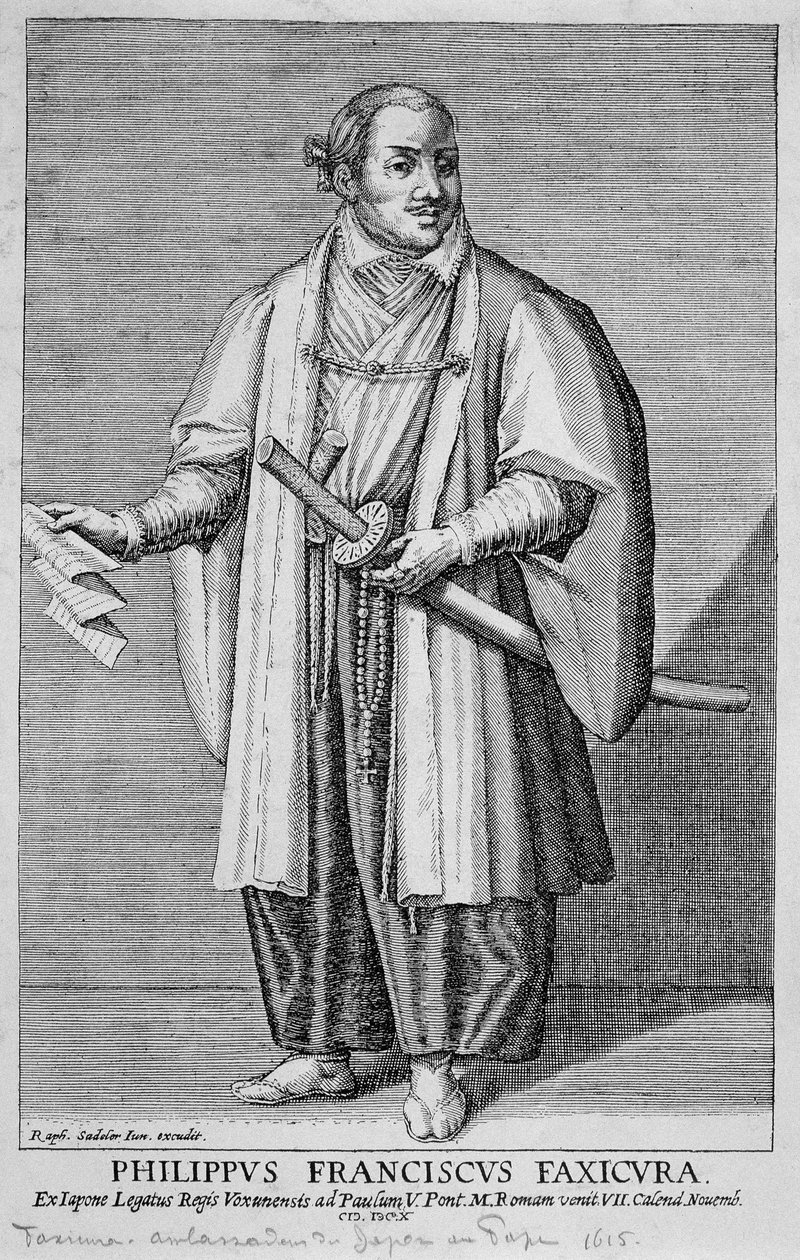 Muotokuva Philip Francis Faxicurasta (Philip Francis Faxicura tai Tsunenaga Hasekura). tekijältä Unknown artist