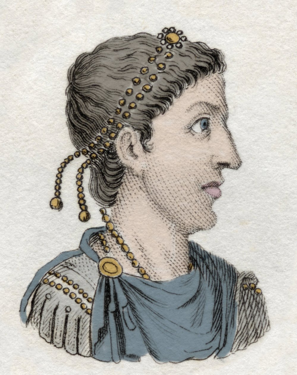 Rooman keisarin Flavius Honoriusin (384-423) muotokuva. tekijältä Unknown artist