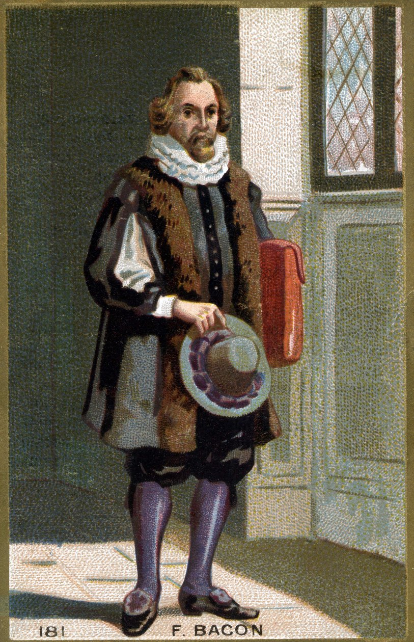 Muotokuva Francis Bacon Baron Verulam (1561 - 1626) valtiomies ja englantilainen filosofi. 1800-luvun kromolitografia. tekijältä Unknown artist