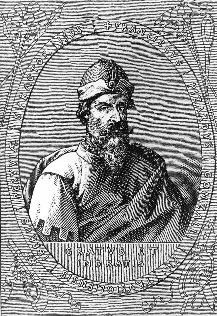 Francisco Pizarron muotokuva (fr. Francois Pizarre tekijältä Unknown artist