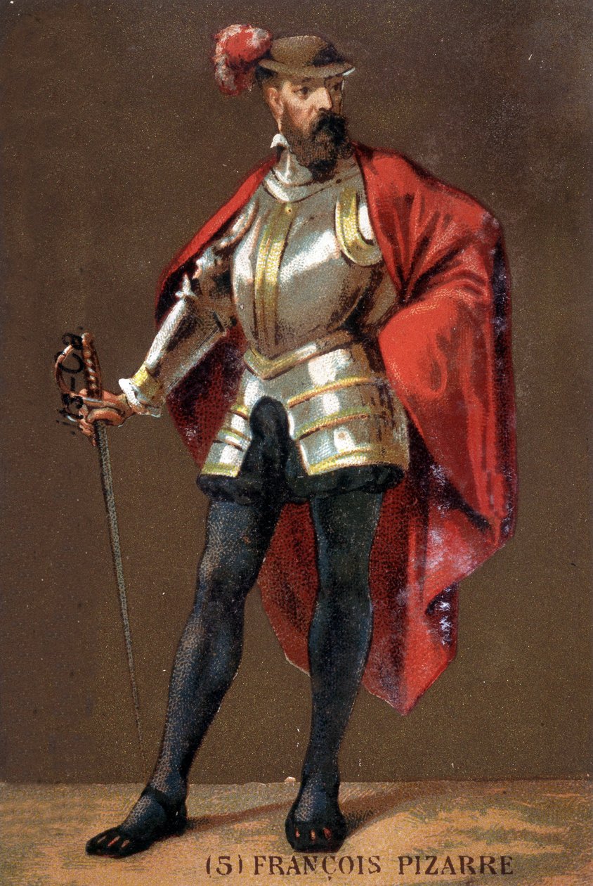 Francisco Pizarron muotokuva (fr. Francois Pizarre tekijältä Unknown artist