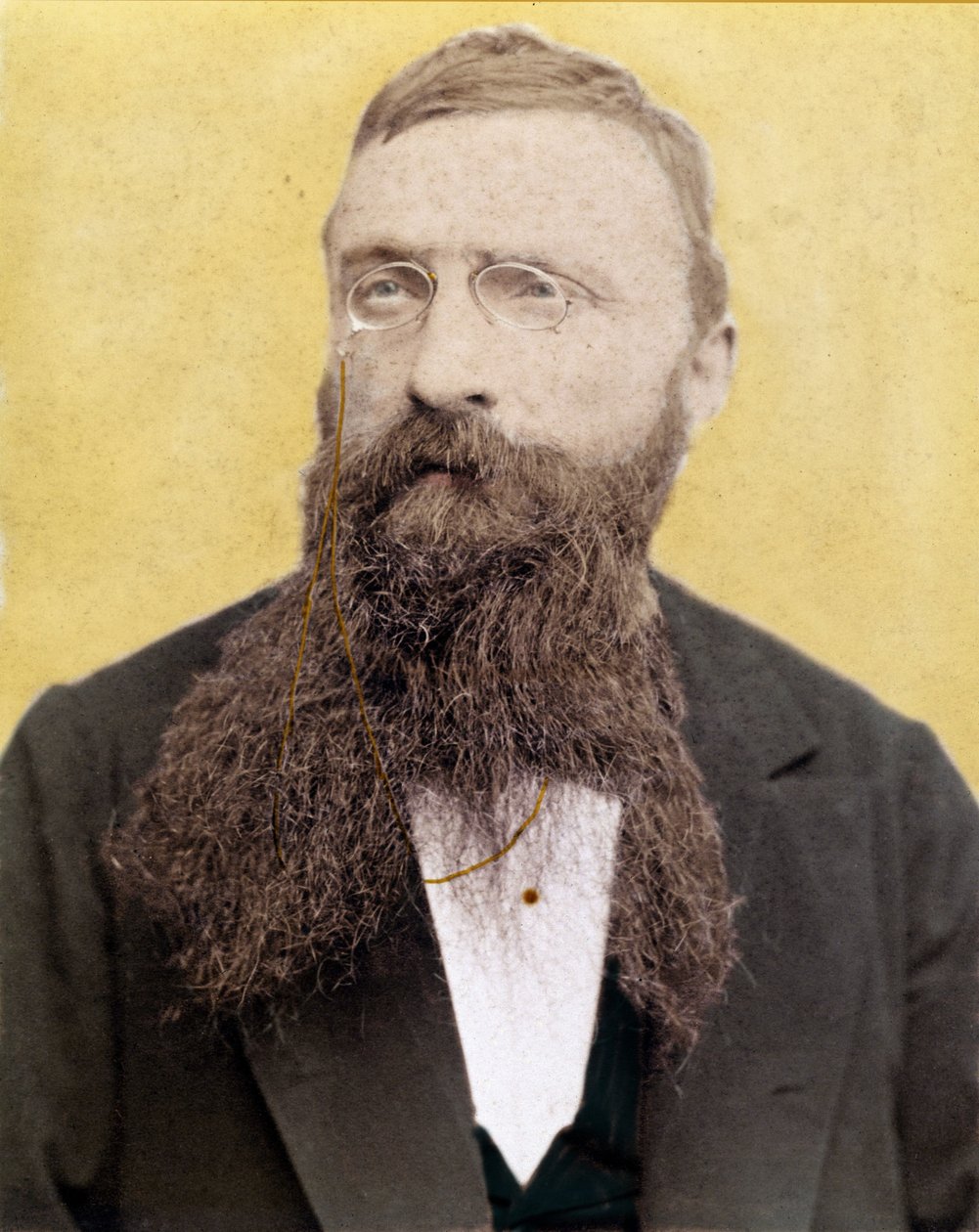 Francois Auguste Rene Rodinin muotokuva - ranskalainen kuvanveistäjä - valokuva noin 1885 tekijältä Unknown artist