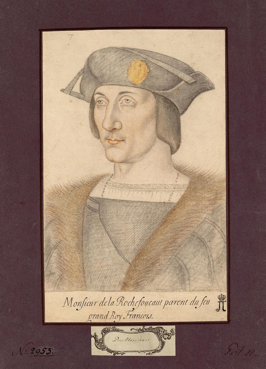 La Rochefoucauldin kreivin Francois I de La Rochefoucauldin muotokuva tekijältä Unknown artist