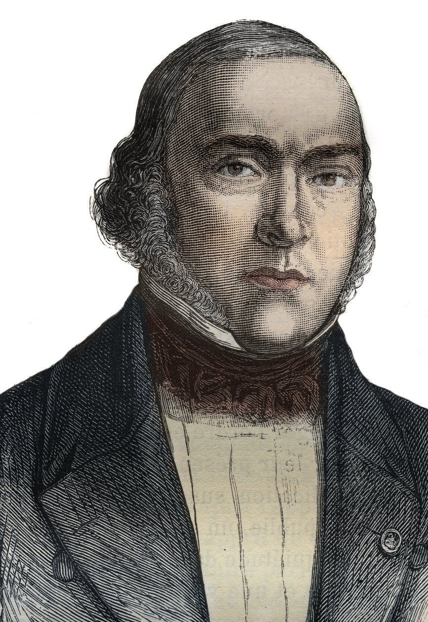 Muotokuva Francois Jean Leon de Malevillestä, joka tunnetaan nimellä Leon de Maleville (1803, -1879), ranskalainen poliitikko. tekijältä Unknown artist