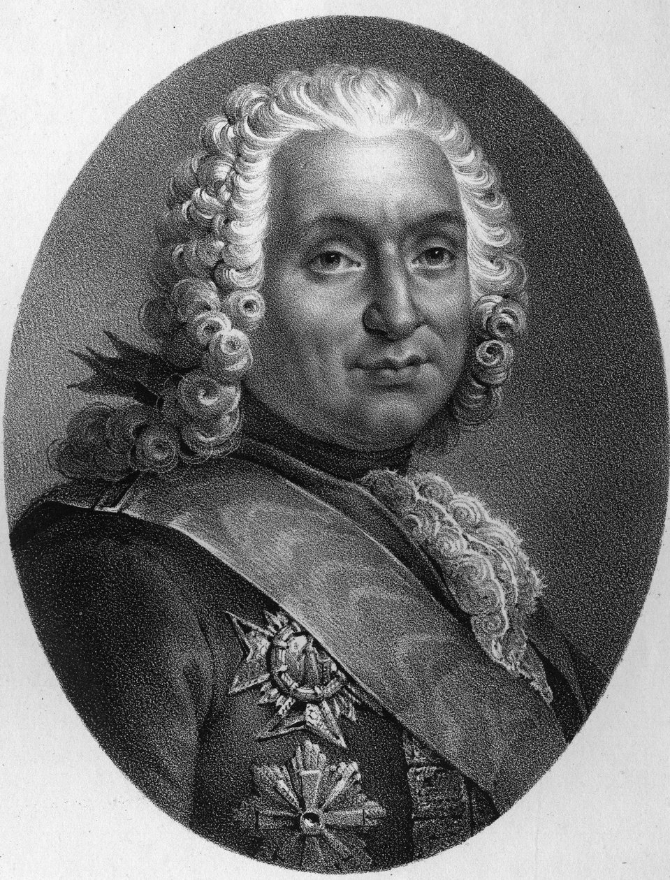 Francois de Chevertin (1695 - 1769) muotokuva. tekijältä Unknown artist
