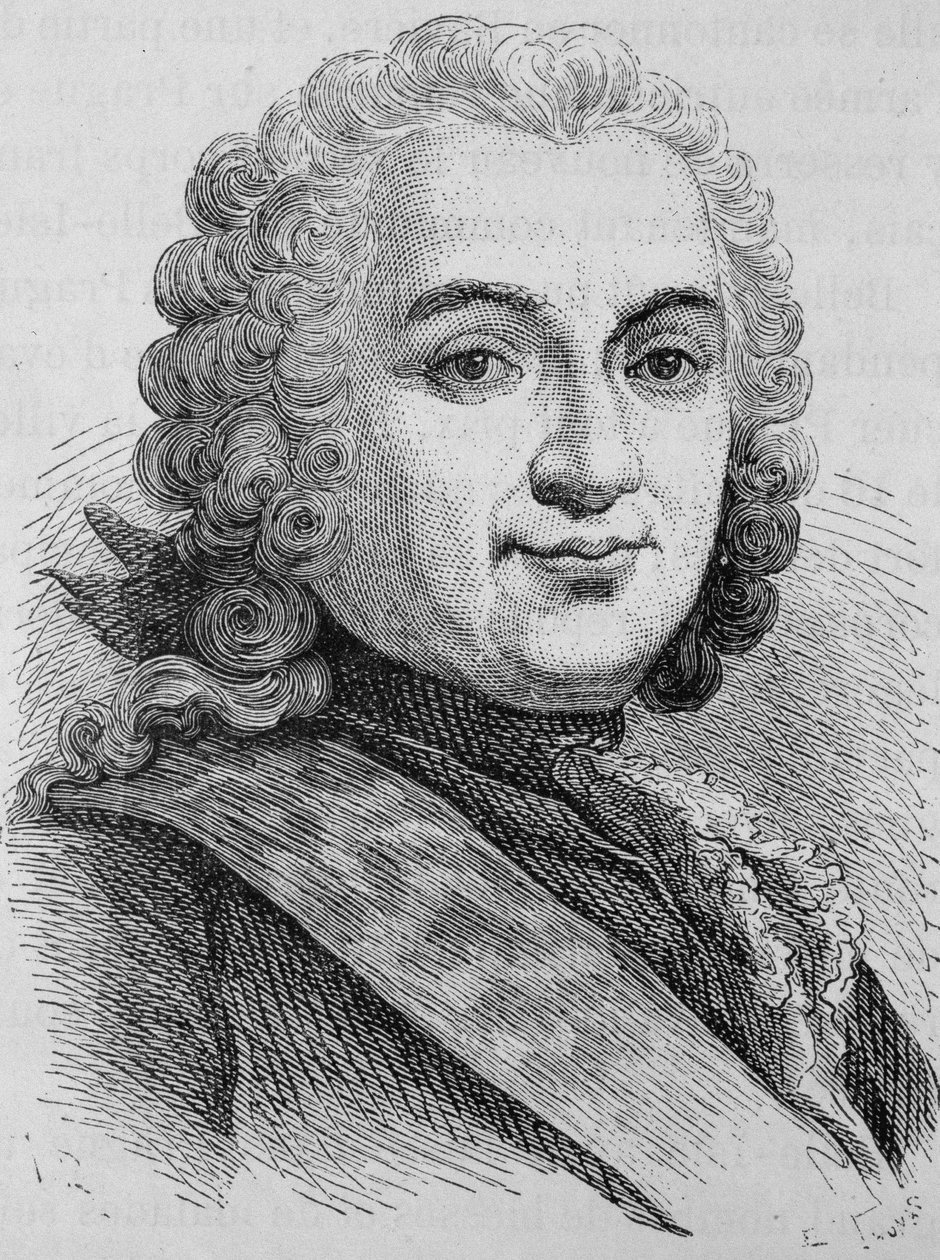 François de Chevertin (1695 - 1769) muotokuva. Kaiverrus 1800-luvun lopusta H. Martinin teokseen "Histoire de France". tekijältä Unknown artist