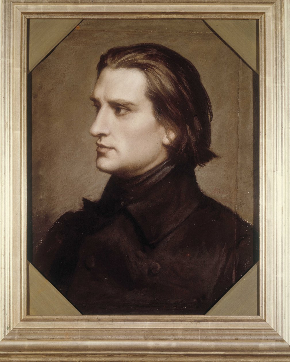 Franz Lisztin (1811-1886), unkarilaisen säveltäjän ja pianistin muotokuva. tekijältä Unknown artist
