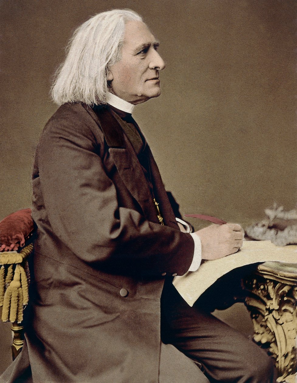 Franz Lisztin (1811-1886), unkarilaisen säveltäjän, pianistin ja kapellimestari muotokuva tekijältä Unknown artist
