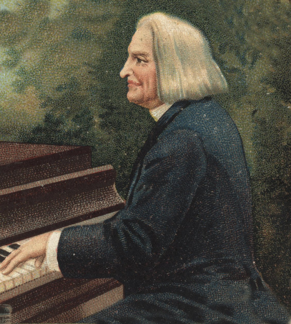 Franz Lisztin (1811-1886), unkarilaisen pianosäveltäjän ja pianistin muotokuva. tekijältä Unknown artist