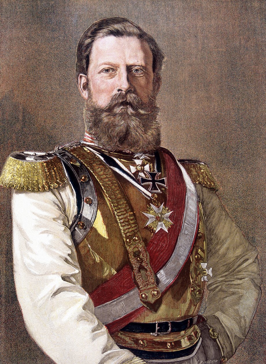 Frederick III:n (1831-1888), Saksan keisarin ja Preussin kuninkaan muotokuva. tekijältä Unknown artist