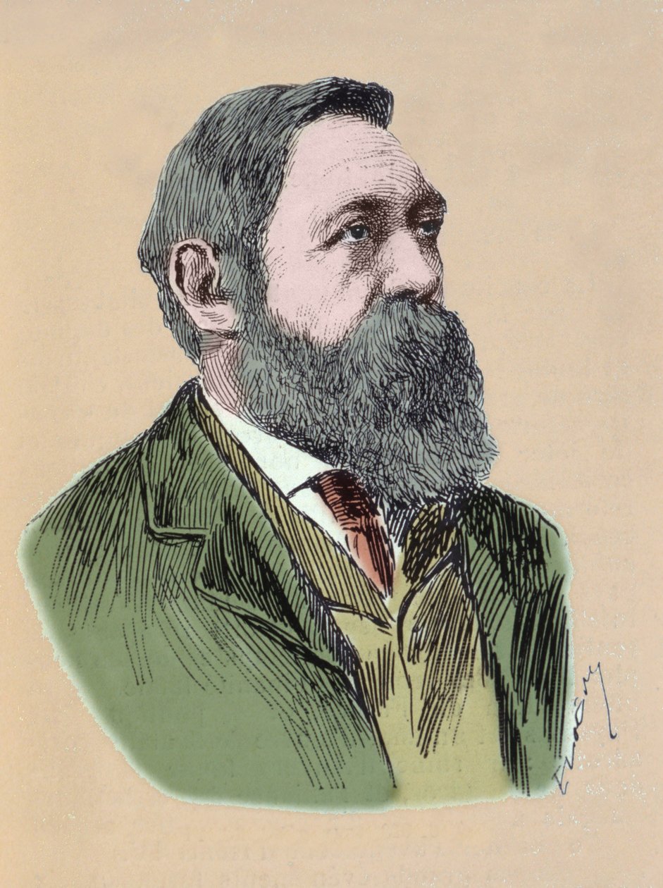 Muotokuva Friedrich Engelsistä (1820 - 1895), saksalainen filosofi ja sosialistiteoreetikko. tekijältä Unknown artist