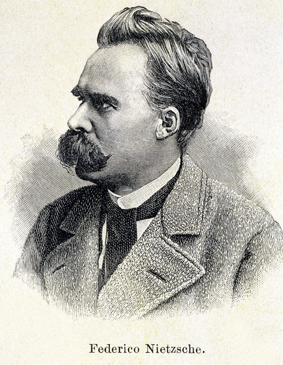 Friedrich Nietzschen (1833 - 1900) muotokuva tekijältä Unknown artist