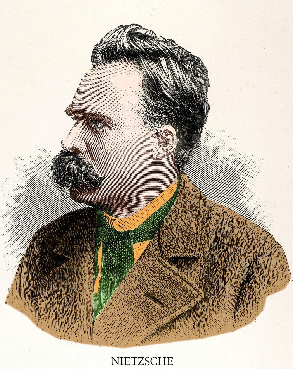Friedrich Nietzschen (1844 - 1900) muotokuva. tekijältä Unknown artist