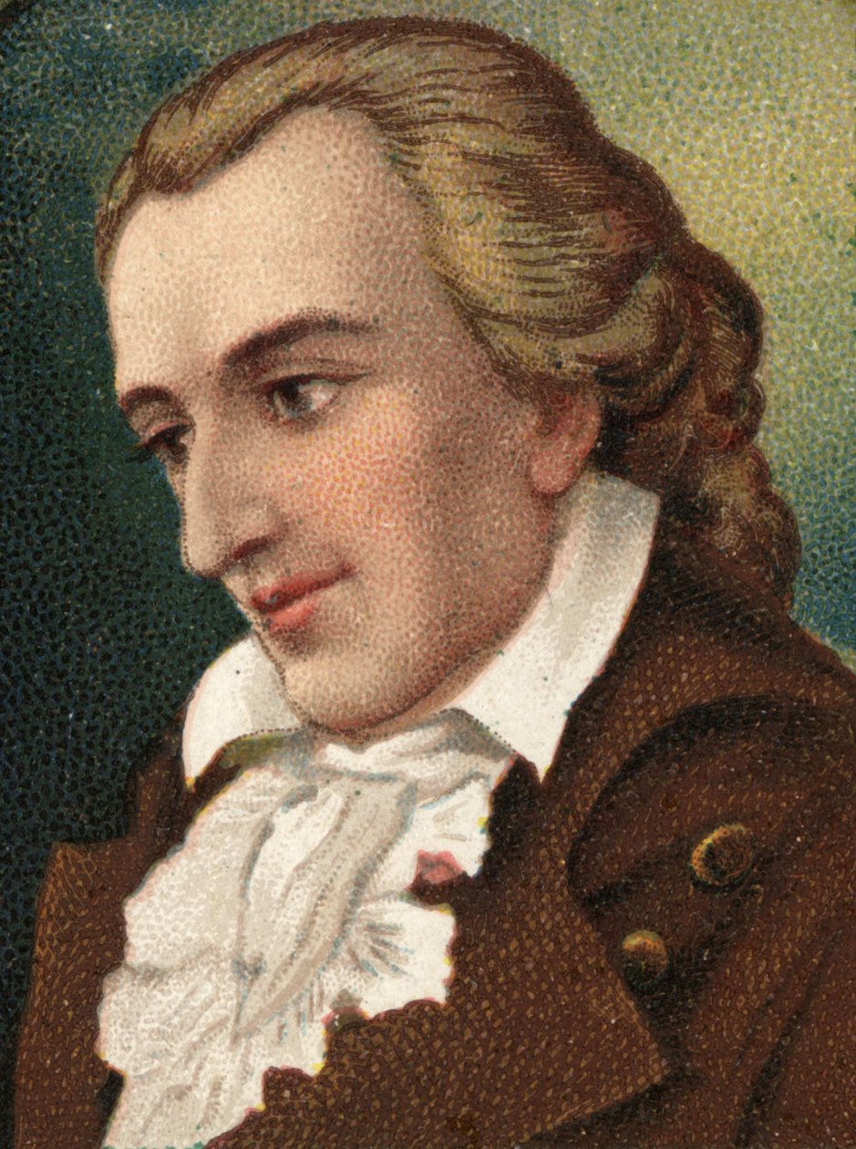 Friedrich Schillerin (1759-1805), saksalaisen runoilijan ja kirjailijan muotokuva. tekijältä Unknown artist