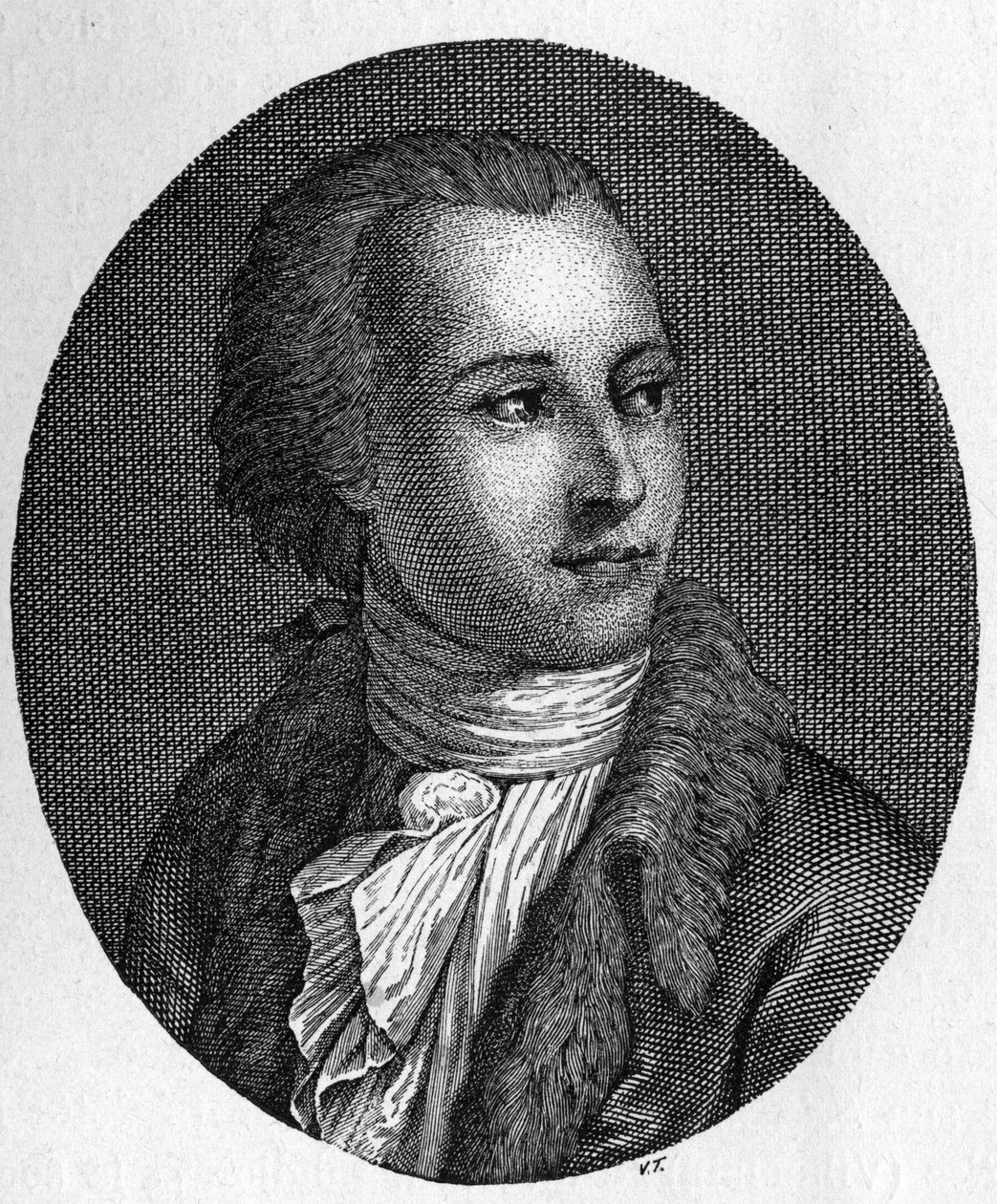 Gaetano Filangerin (1752-1788) muotokuva. Italialainen juristi ja pedagogi tekijältä Unknown artist