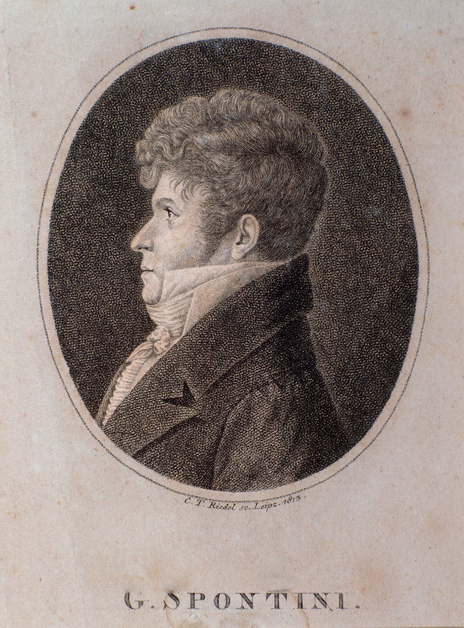 Gaspare Spontinin muotokuva (kaiverrus tekijältä Unknown artist