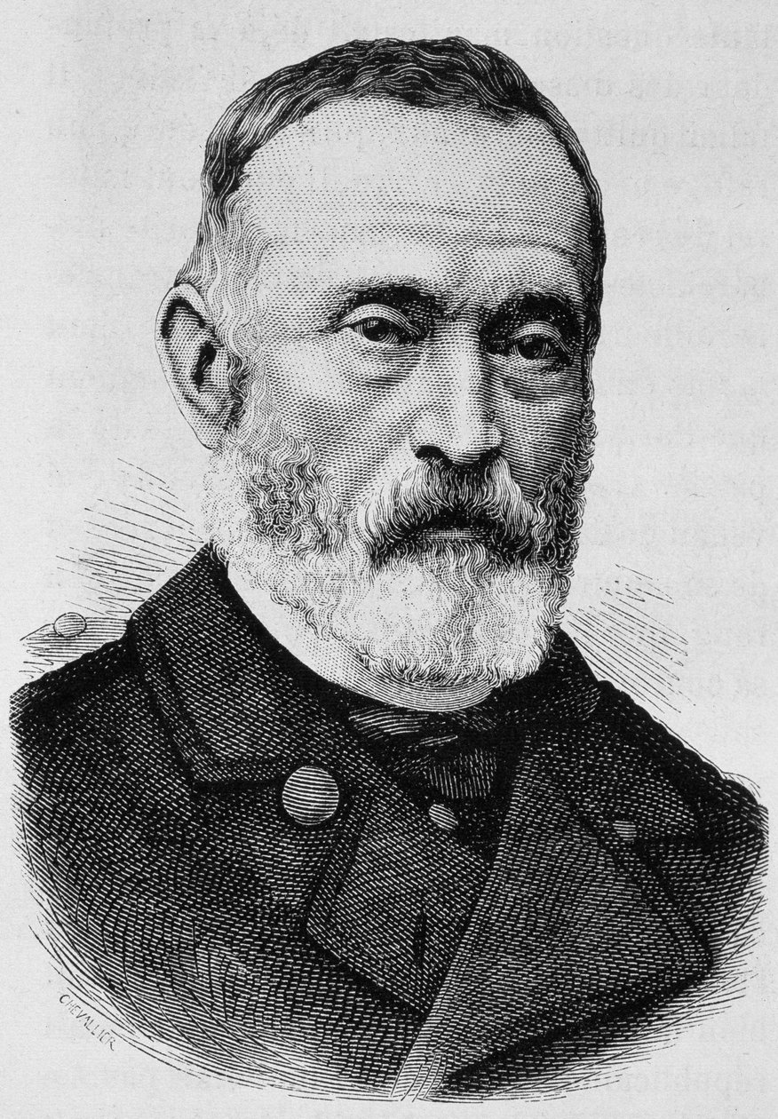 Kenraali Clément Thomasin (1809 - 1871) muotokuva. Kaiverrus 1800-luvun lopusta H. Martinin teokseen "Histoire de France". tekijältä Unknown artist