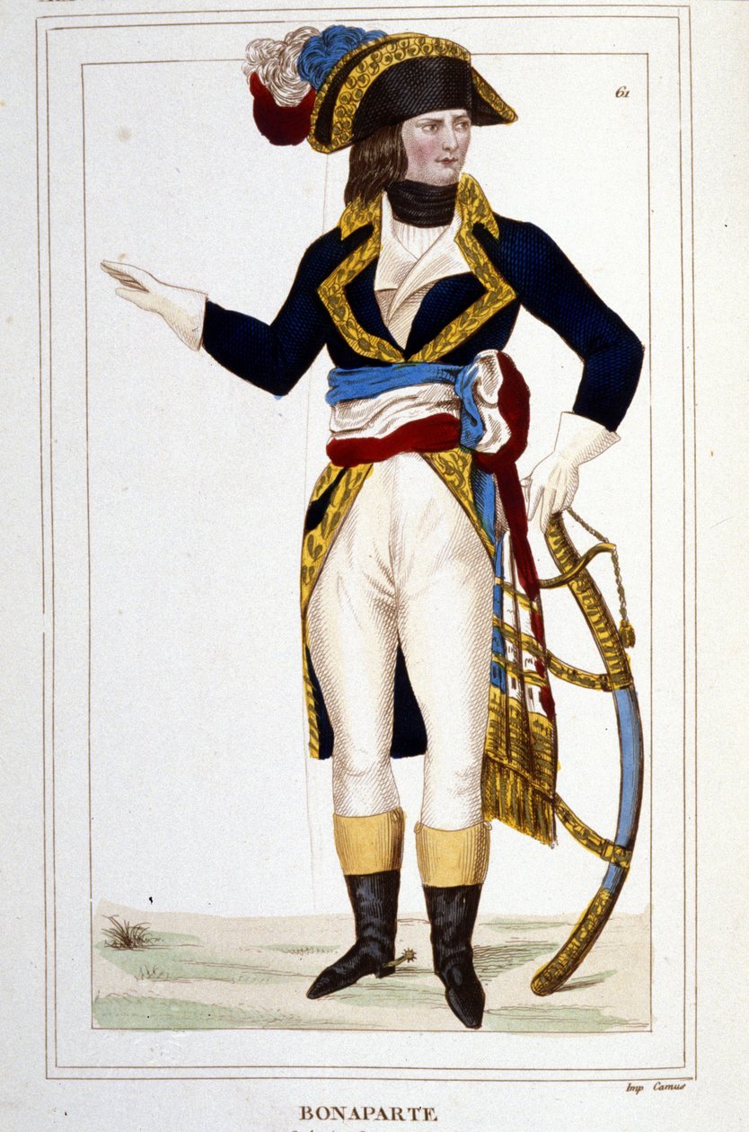 Kenraali Napoleon Bonaparten (1769 - 1821) muotokuva univormussa. tekijältä Unknown artist