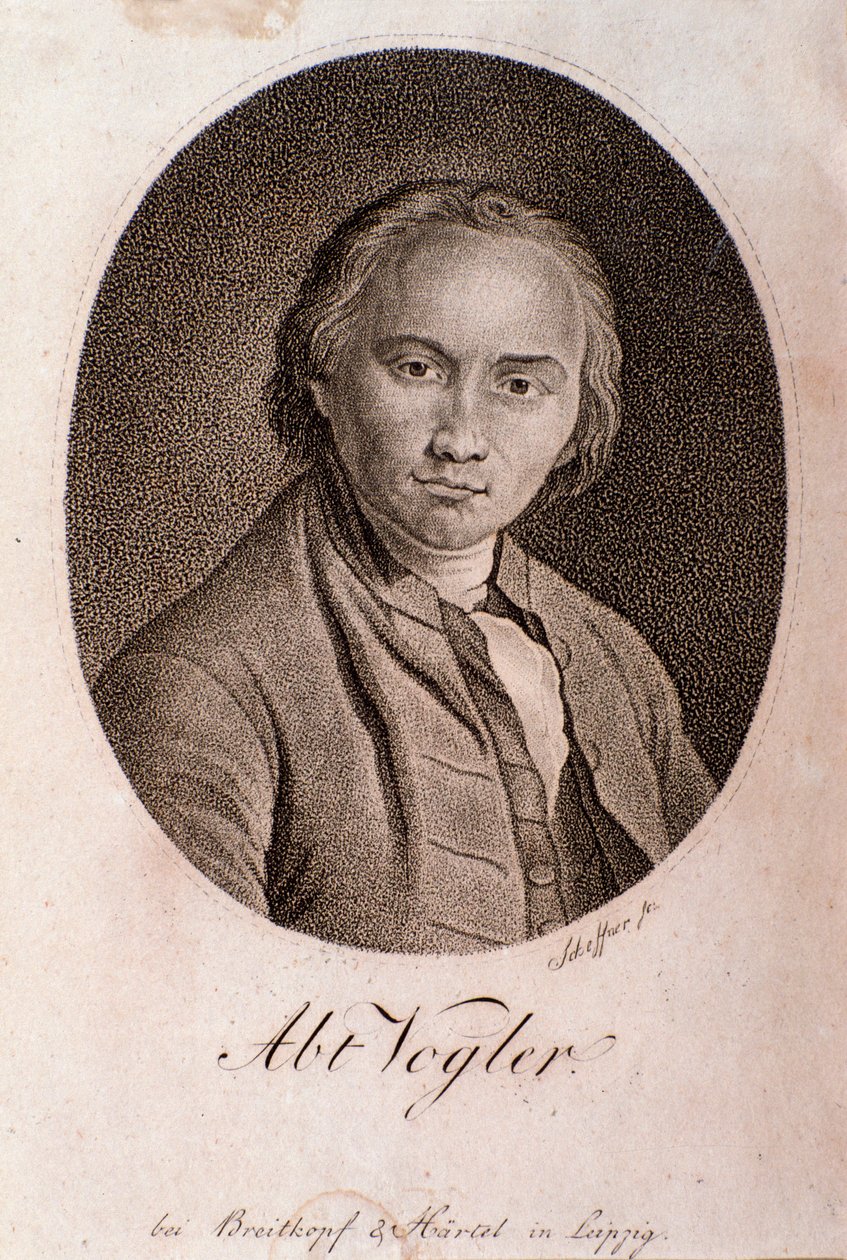 Georg Joseph Voglerin (abbe Vogler) muotokuva (kaiverrus) tekijältä Unknown artist
