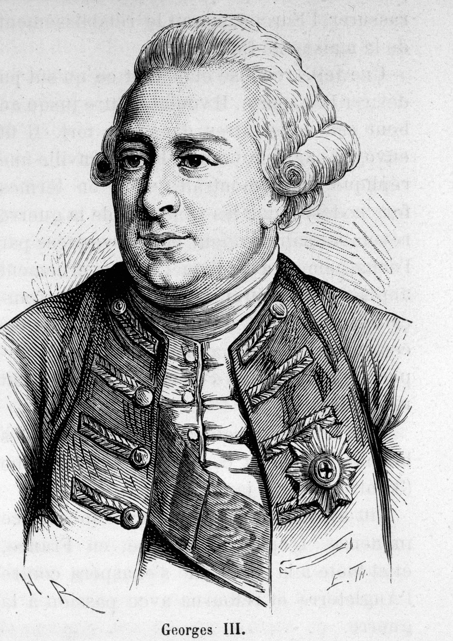 George III:n (1738-1820), Ison-Britannian ja Irlannin kuninkaan (1760-1820) muotokuva. tekijältä Unknown artist
