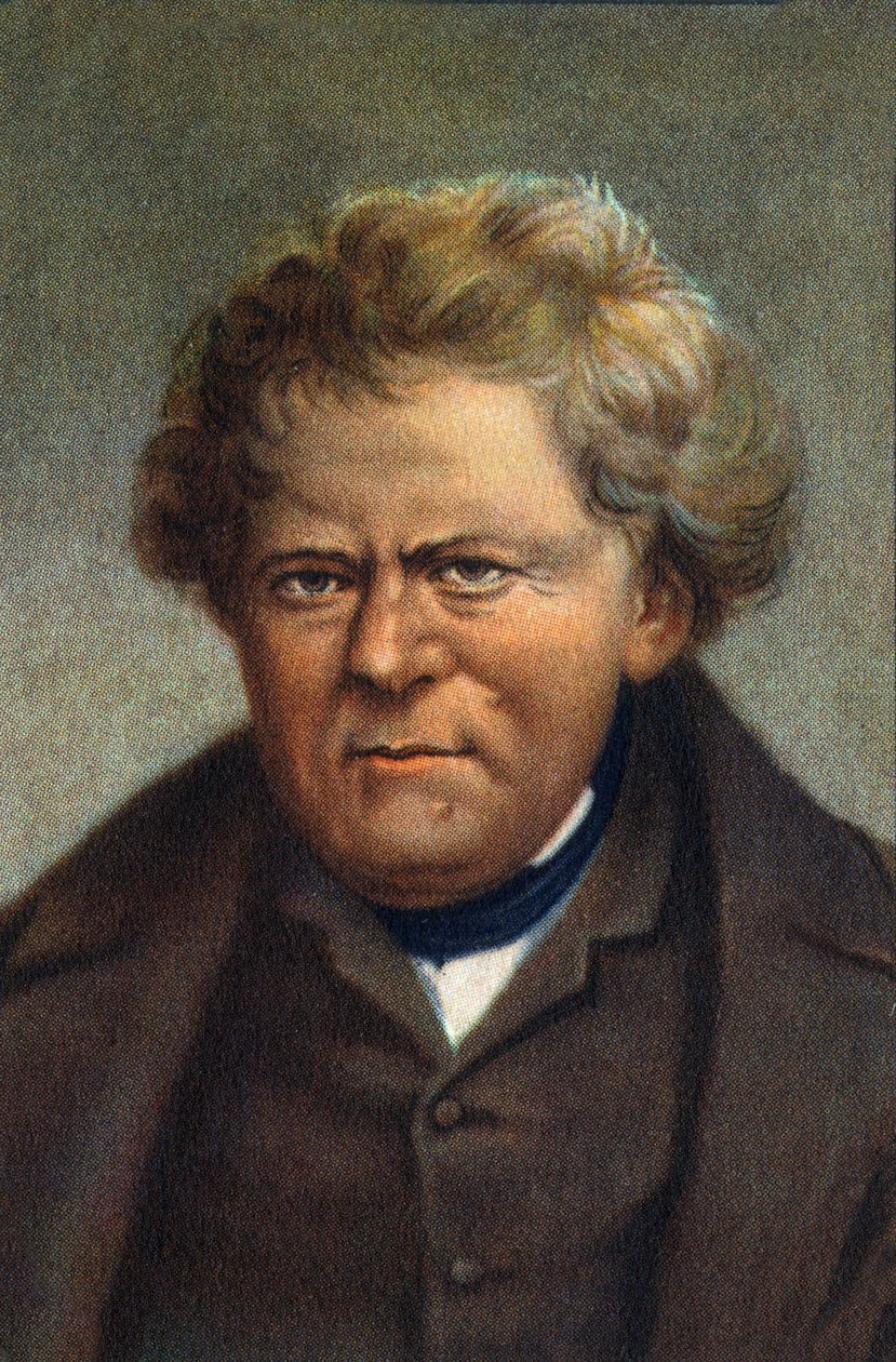 George OHM:n muotokuva saksalainen fyysikko (printti) tekijältä Unknown Artist
