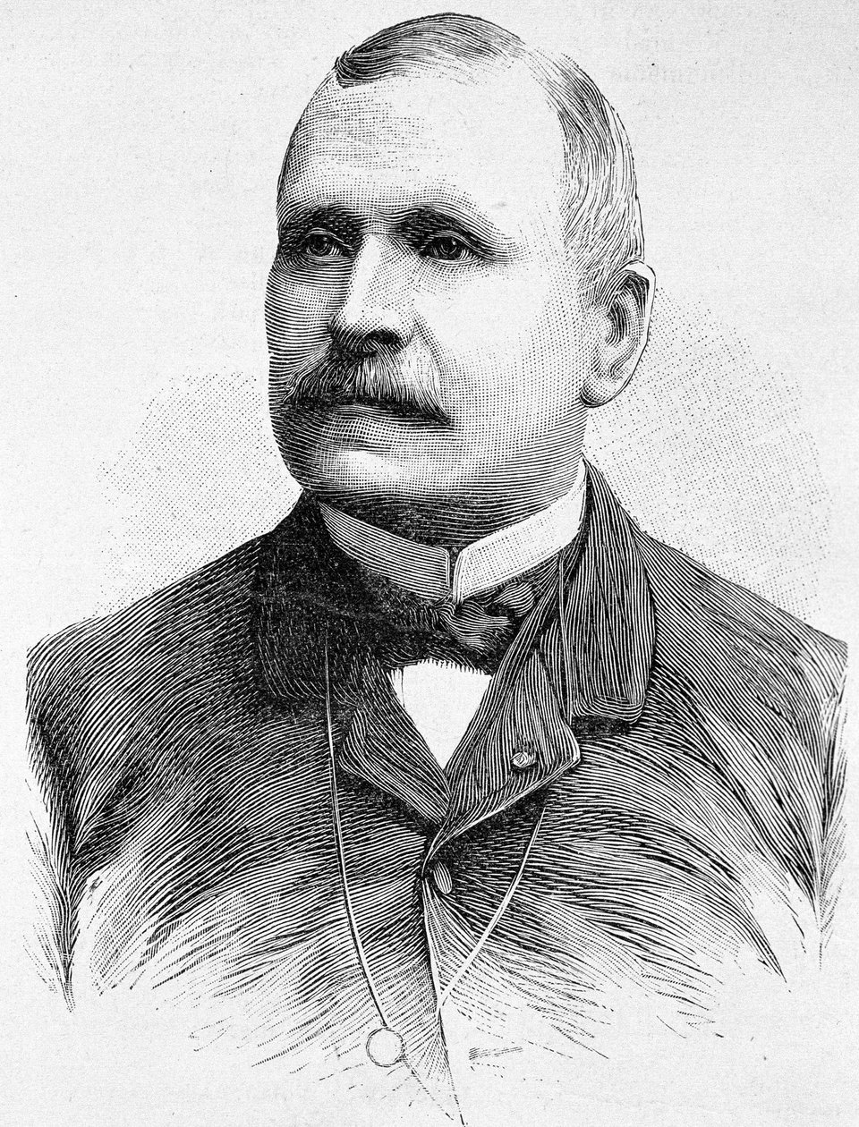 Georges Boulangerin (1837 - 1891) muotokuva. Kaiverrus 1800-luvun lopusta H. Martinin teokseen "Histoire de France". tekijältä Unknown artist