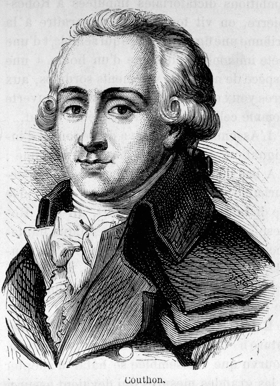 Ranskalaisen poliitikon Georges Couthonin (1755-1794) muotokuva. tekijältä Unknown artist